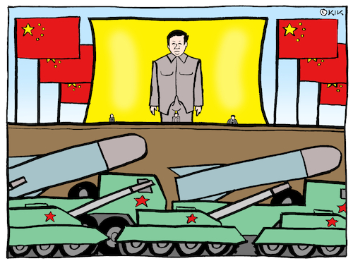Cartoon: Xi (medium) by Kik tagged xi,jinping,china,beijing,parades,parade