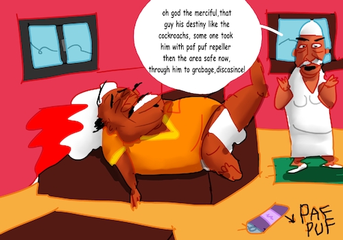 Cartoon: Victim of Repeller (medium) by Mousawi tagged cartoon