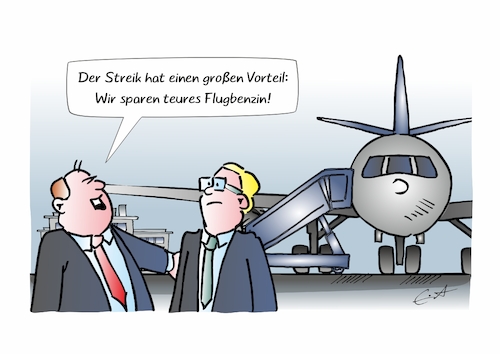 Cartoon: Pilotenstreik (medium) by Bernd Eisert tagged piloten,streik,flugzeuge,manager,spritpreise,verhandlung,piloten,streik,flugzeuge,manager,spritpreise,verhandlung
