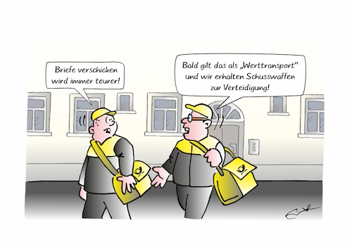 Cartoon: Teure Post (medium) by Bernd Eisert tagged post,gebühren,porto,erhöhung,postbote,preissteigerung,post,gebühren,porto,erhöhung,postbote,preissteigerung