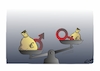 Cartoon: Gleichberechtigung (small) by Bernd Eisert tagged gleichheit,mann,frau,verdienst,ungleichheit