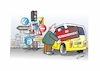 Cartoon: Schilderwald (small) by Bernd Eisert tagged auto,schilder,verkehrszeichen,verwirrung,aufgabe,fahrer