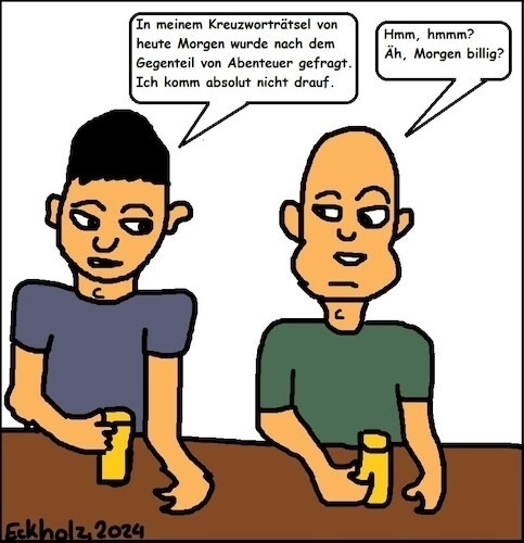 Cartoon: Rätsel... (medium) by SMK1978 tagged abenteuer,rätsel,kneipe,sprache,männer,gesellschaft