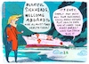 Cartoon: Beautiful Sickheads (small) by omoko tagged eu,greenland,nato,president,donald,trump,comfort,ship,pegasus,visa,regulations,grönland,annexion,denmark,spyware,total,control,big,data,palantir,health,diagnose,sick,sickness,ice,red,cross,military,army,war,preparations,greed,fantasy