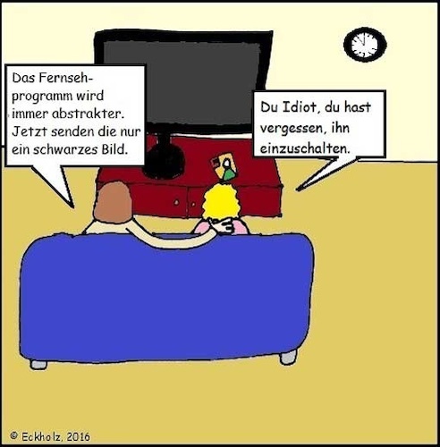 Cartoon: Abstraktes Fernsehprogramm... (medium) by Kritzelspacko78 tagged abstrakt,tv,fernsehprogramm,fernseher,fernsehen,familie,mann,frau,ehe,gesellschaft