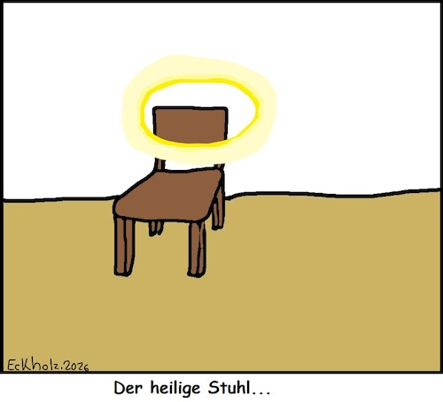Cartoon: Der heilige Stuhl... (medium) by Kritzelspacko78 tagged stuhl,heilig,allegorie,sinnbild,katholizismus,papst,kirche,christentum