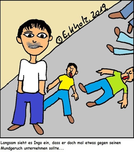 Cartoon: Mundgeruch... (medium) by Kritzelspacko78 tagged ingo,mundgeruch,gesundheit