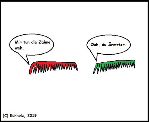 Cartoon: Zahnschmerzen... (medium) by Kritzelspacko78 tagged kamm,zähne,zahnschmerzen