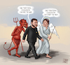 Cartoon: Advice (small) by Cyberwolf tagged zelensky,ukraine,russia,war,negotiations,peace,territorial,concession,aggression,angel,devil