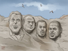 Cartoon: Mount Disgrace (small) by Cyberwolf tagged sex,offenders,epstein,weinstein,puff,daddy,rkelly,mount,rushmore