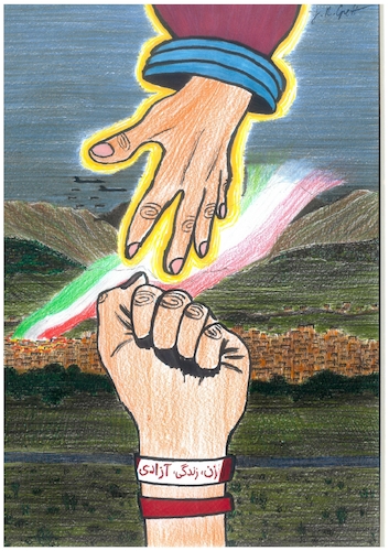 Cartoon: Grettoon 011 (medium) by Grettoonist tagged politics,iran,america,usa,israel,imperialism,geopolitics,attacks,bombings,mazdak,iranians,workers,women,life,freedom,mountains