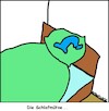 Cartoon: Die Schlafmütze... (small) by Pummel tagged mütze,kissen,bett,schlafen,schlafmütze