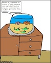 Cartoon: Reiselust... (small) by Pummel tagged aquarium,fische,reiselust,fernweh