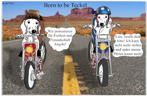 Cartoon: Easy Barker (medium) by ChrisHolt tagged politik,dackelsicht