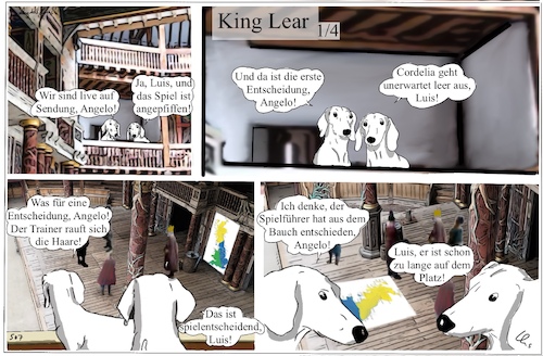 Cartoon: King Lear I (medium) by ChrisHolt tagged shakespeare,dackelsicht