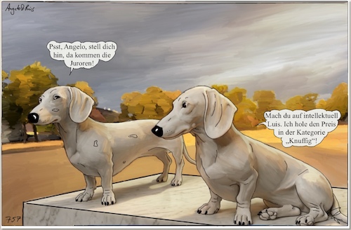 Cartoon: Knuffig (medium) by ChrisHolt tagged wettbewerb,dackelsicht
