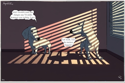 Cartoon: Riposo (medium) by ChrisHolt tagged hitze,dackelsicht