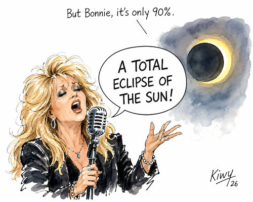 Cartoon: Almost Total (medium) by fkiwy tagged bonnie,tyler,total,eclipse,of,the,heart