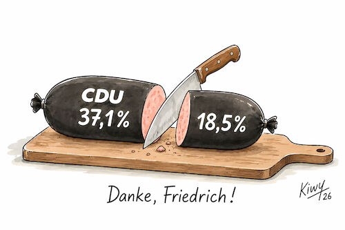 Cartoon: Halbiert (medium) by fkiwy tagged cdu,afd,sachsenanhalt,landtagswahl,merz,wahlkampf,cdu,afd,sachsenanhalt,landtagswahl,merz,wahlkampf