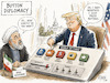 Cartoon: Button Diplomacy (small) by fkiwy tagged donald,trump,diplomacy