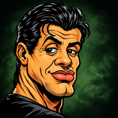 Cartoon: Sly (medium) by peachbossom tagged the,italian,stallion