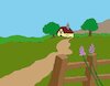 Cartoon: Landschaft (small) by peachbossom tagged idylle