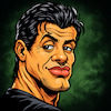 Cartoon: Sly (small) by peachbossom tagged the,italian,stallion
