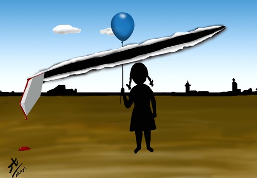 Cartoon: Parting (medium) by yaserabohamed tagged balloon
