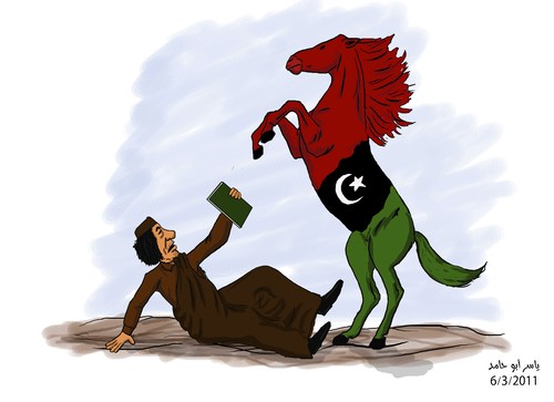 Cartoon: Revolution (medium) by yaserabohamed tagged gaddafi