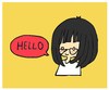 Cartoon: HELLO! (small) by Cartoonist Yellowgirl tagged cintya