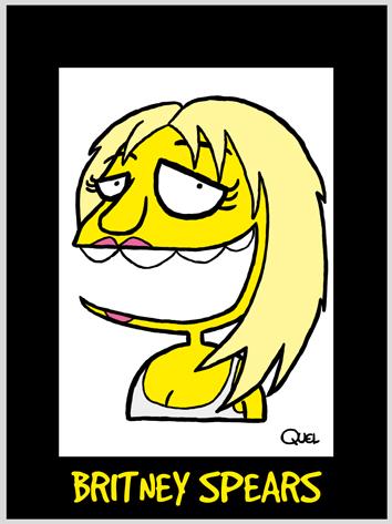 Cartoon: BRITNEY SPEARS CARICATURE (medium) by QUEL tagged britney,spears,caricature