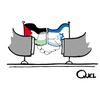 Cartoon: ISRAEL-PALESTINE NEGOTIATIONS (small) by QUEL tagged israel,palestine,negotiations