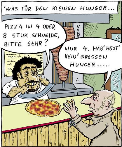 Cartoon: 1vobobild004 (medium) by VoBo tagged hunger,slice,fast,essen,food,imbiss,pizza,pizzapitch,pizza,imbiss,food,fast,hunger,essen,fast food,imbiß,döner