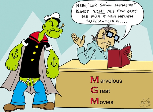 Cartoon: Der Grüne Spinator (medium) by VoBo tagged superhelden,grün,marvel,hero,comics,film,hulk,green,lantern,hornet,popeye,movie,bauchladen,verkauf,doppelherz,kreislauf,gift,schierlingsbecher,börsenkurse,turbulenzen,finanzmärkte,finanzmarkt,finanzen,crash,hulk