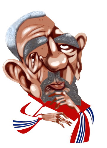 Cartoon: FCR (medium) by pincho tagged presidente,cubano,revolucion,gobierno,cuba,ruz,castro,fidel