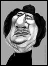 Cartoon: Al Gaddafi (small) by pincho tagged muamar gaddafi libia presidente dictadura rebeldes caricatura gobierno arabes africa