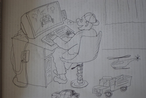 Cartoon: internet ve cocuk (medium) by MSB tagged internet,ve,cocuk