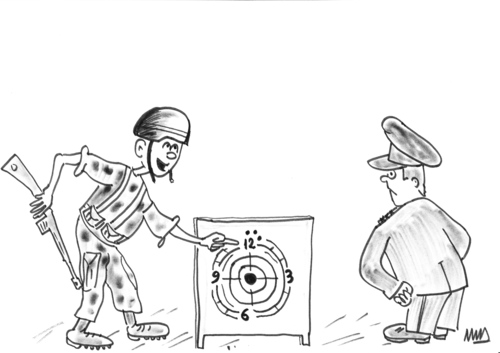 Cartoon: sniper-keskin nisanci (medium) by MSB tagged keskin,nisanci