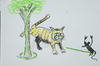 Cartoon: kedi ile fare (small) by MSB tagged kedi,ile,fare
