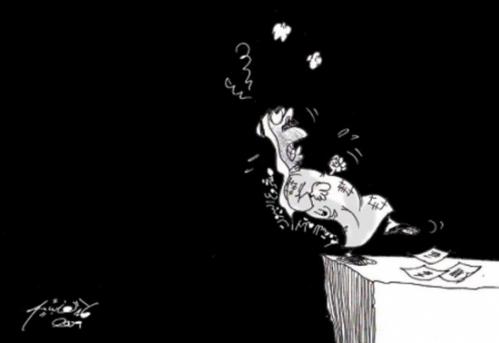 Cartoon: falling down (medium) by hamad al gayeb tagged falling,down