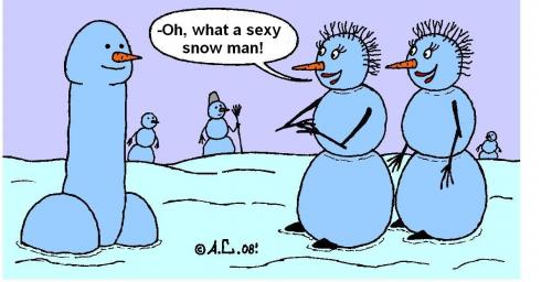 Cartoon: Snowman (medium) by Aleksandr Salamatin tagged snowman,winter