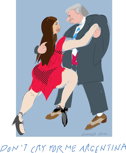 Cartoon: A.Fernandez and C.De Kirchner (medium) by gungor tagged argentina,argentina