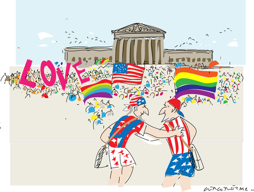 Cartoon: American Spring (medium) by gungor tagged usa