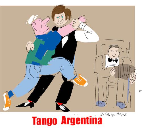 Cartoon: Argentina tango (medium) by gungor tagged argentine,tango,2026,argentine,tango,2026