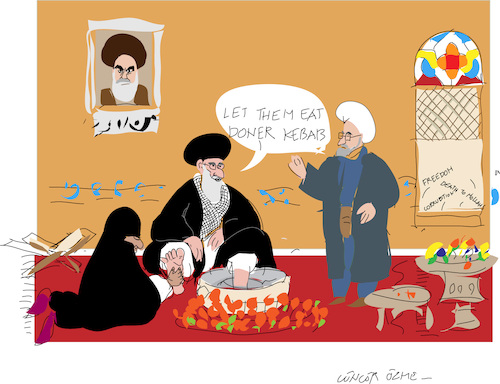 Cartoon: Azadeh or Freedom (medium) by gungor tagged iran