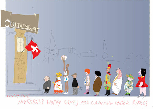 Cartoon: Banking crisis in Switzerlan (medium) by gungor tagged banking,in,the,world,banking,in,the,world