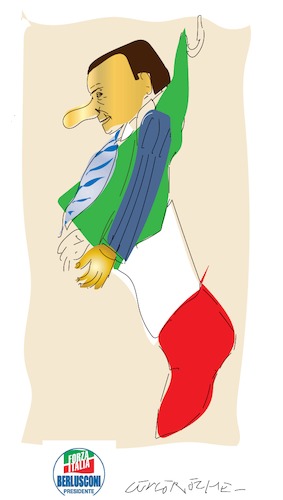 Cartoon: Berlusconi 2018 (medium) by gungor tagged italy,italy,berlusconi,kingmaker,immigration,right,election,2018