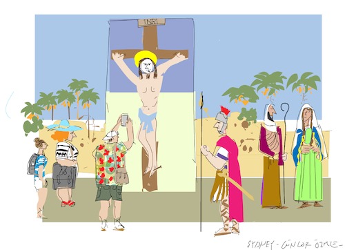 Cartoon: Biblical Disneyland (medium) by gungor tagged travel