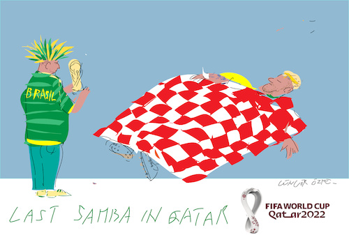 Cartoon: Brazilian Samba (medium) by gungor tagged world,cup,in,qatar,2022,world,cup,in,qatar,2022