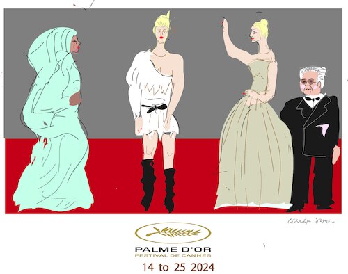 Cartoon: Cannes Film Fest. 2024-3 (medium) by gungor tagged cannes,festiva,2024,cannes,festiva,2024